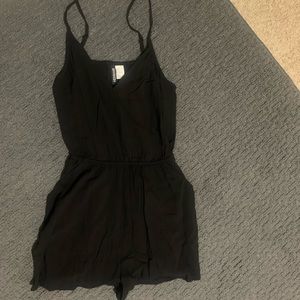 Black short romper